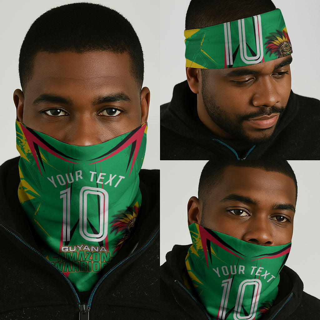 Personalized Guyana Cricket Neck Gaiter Amazon Warriors Tribal Mascot Sports