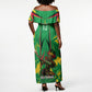 Personalized Guyana Cricket Off Shoulder Maxi Dress Amazon Warriors Tribal Mascot Sports