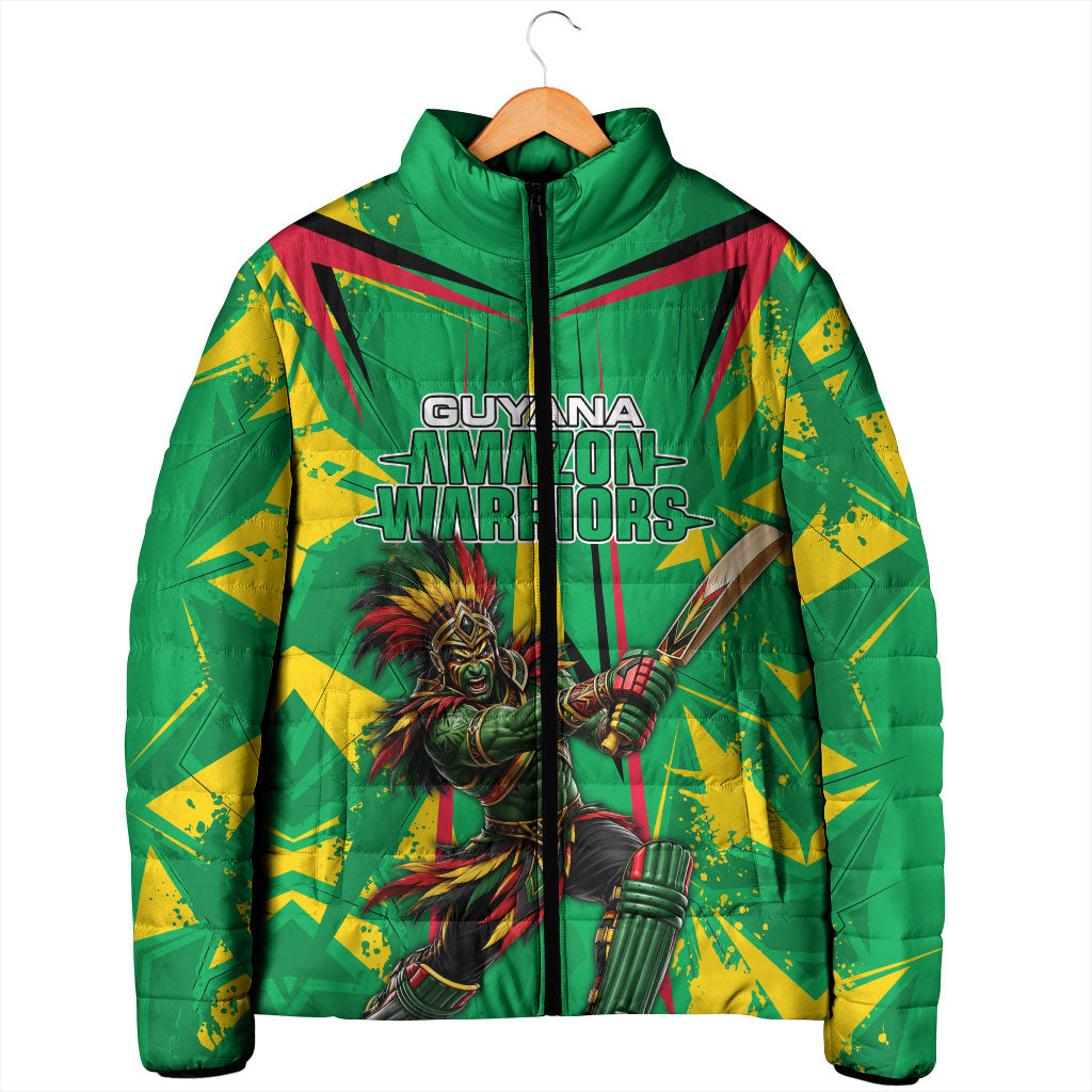 Personalized Guyana Cricket Padded Jacket Amazon Warriors Tribal Mascot Sports