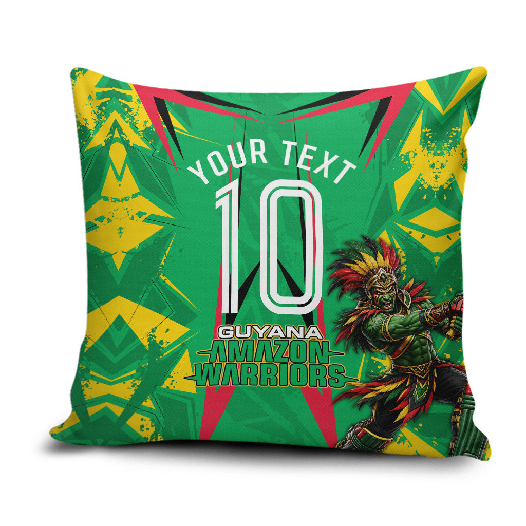 Personalized Guyana Cricket Pillow Cover Amazon Warriors Tribal Mascot Sports