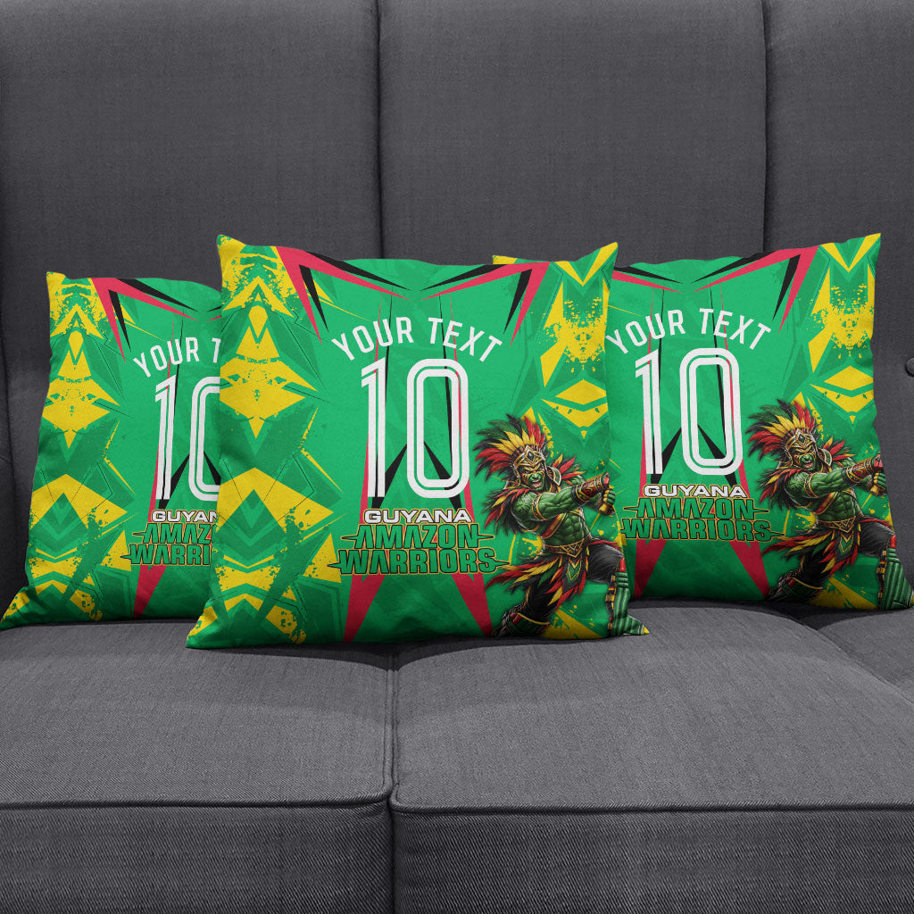 Personalized Guyana Cricket Pillow Cover Amazon Warriors Tribal Mascot Sports