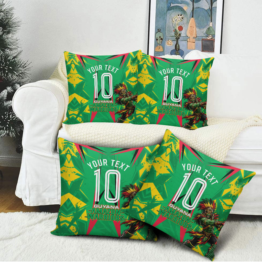 Personalized Guyana Cricket Pillow Cover Amazon Warriors Tribal Mascot Sports