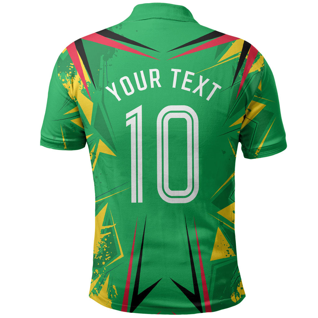 Personalized Guyana Cricket Polo Shirt Amazon Warriors Tribal Mascot Sports