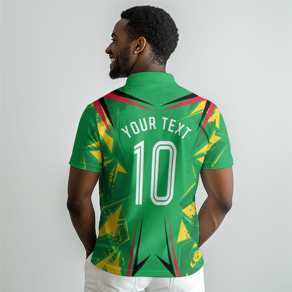 Personalized Guyana Cricket Polo Shirt Amazon Warriors Tribal Mascot Sports