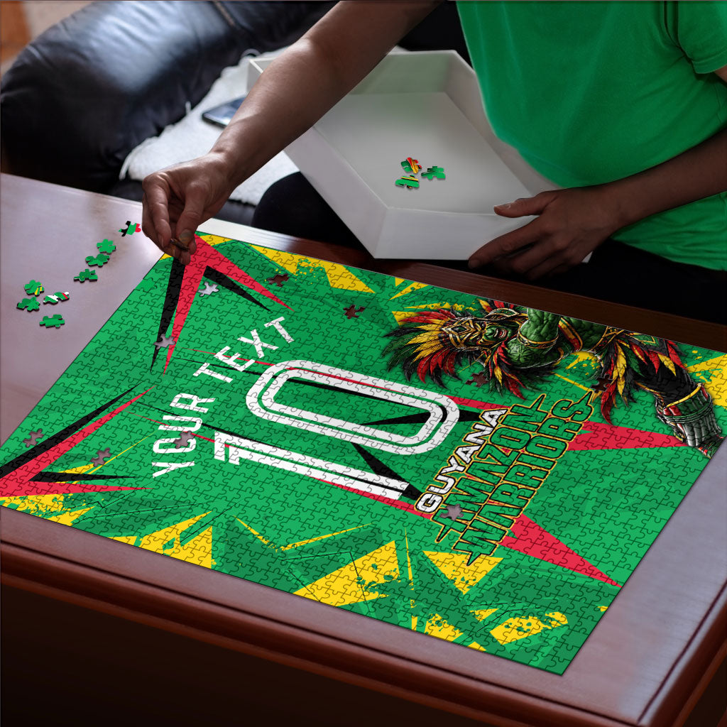 Personalized Guyana Cricket Puzzle Amazon Warriors Tribal Mascot Sports