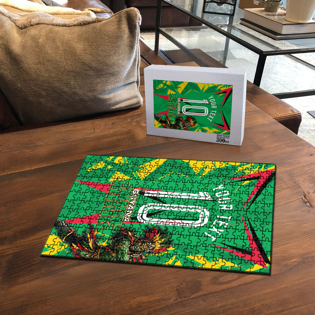 Personalized Guyana Cricket Puzzle Amazon Warriors Tribal Mascot Sports