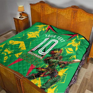 Personalized Guyana Cricket Quilt Amazon Warriors Tribal Mascot Sports