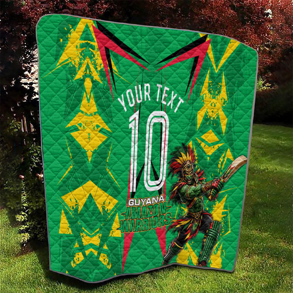 Personalized Guyana Cricket Quilt Amazon Warriors Tribal Mascot Sports