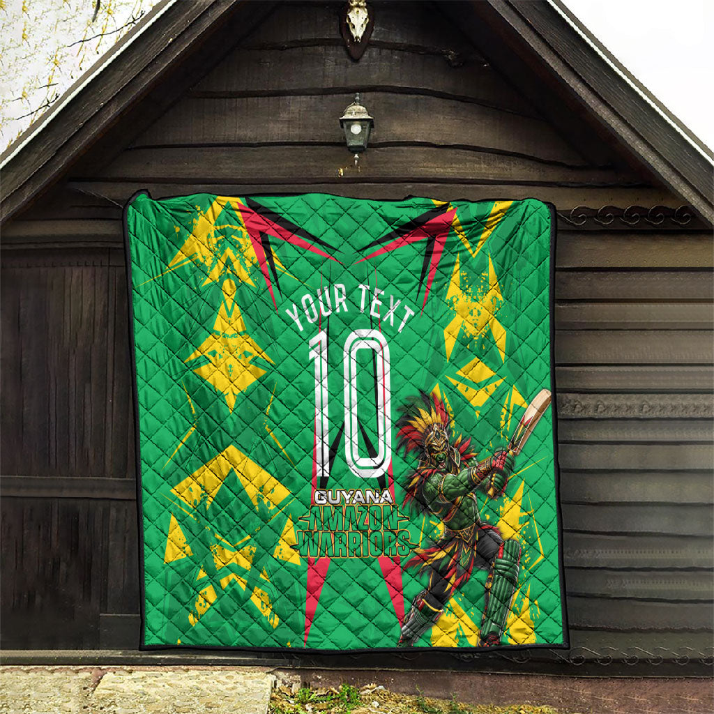 Personalized Guyana Cricket Quilt Amazon Warriors Tribal Mascot Sports