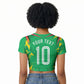 Personalized Guyana Cricket Raglan Cropped T shirt Amazon Warriors Tribal Mascot Sports