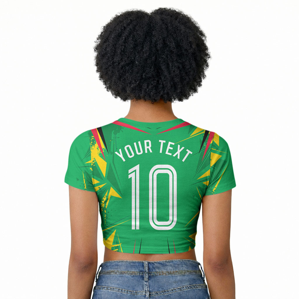 Personalized Guyana Cricket Raglan Cropped T shirt Amazon Warriors Tribal Mascot Sports