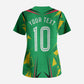 Personalized Guyana Cricket Scrub Top Amazon Warriors Tribal Mascot Sports