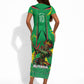 Personalized Guyana Cricket Short Sleeve Bodycon Dress Amazon Warriors Tribal Mascot Sports
