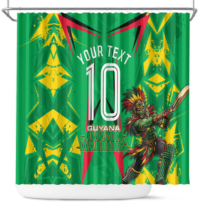 Personalized Guyana Cricket Shower Curtain Amazon Warriors Tribal Mascot Sports