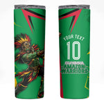 Personalized Guyana Cricket Skinny Tumbler Amazon Warriors Tribal Mascot Sports