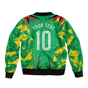 Personalized Guyana Cricket Sleeve Zip Bomber Jacket Amazon Warriors Tribal Mascot Sports
