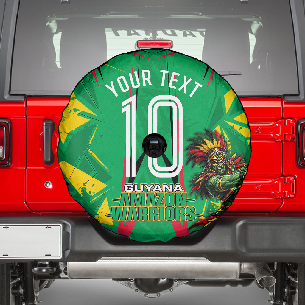 Personalized Guyana Cricket Spare Tire Cover Amazon Warriors Tribal Mascot Sports