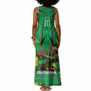 Personalized Guyana Cricket Tank Maxi Dress Amazon Warriors Tribal Mascot Sports