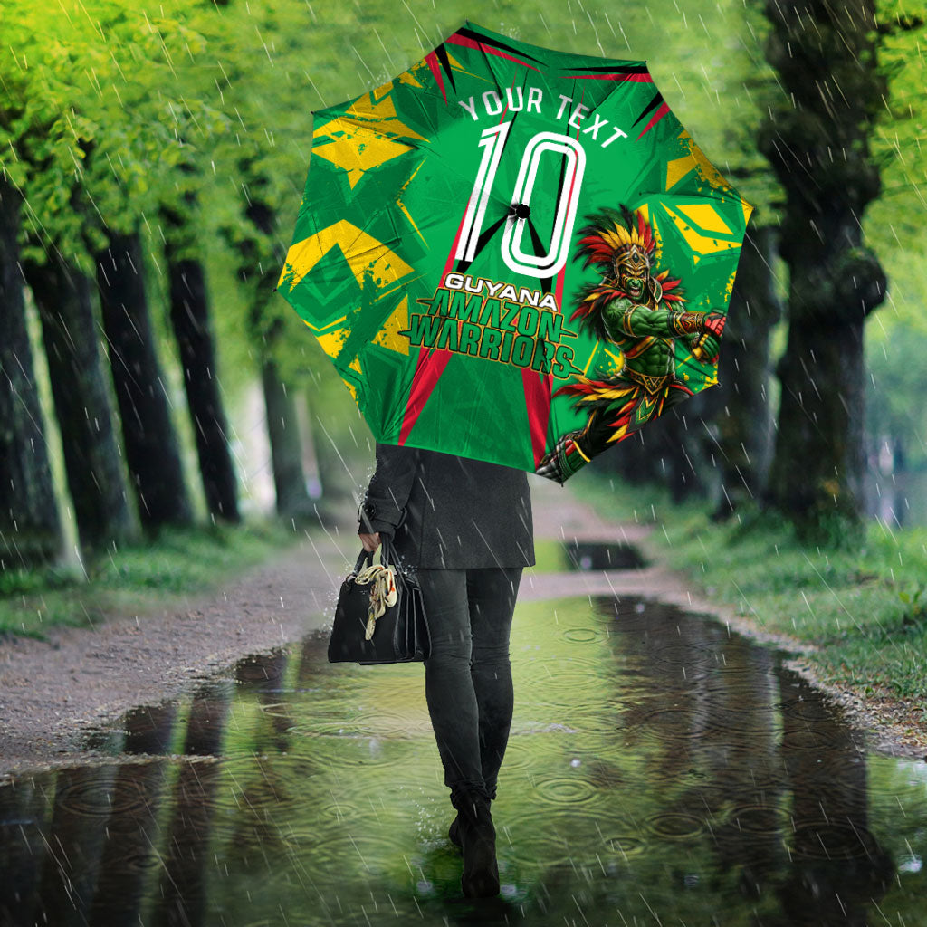 Personalized Guyana Cricket Umbrella Amazon Warriors Tribal Mascot Sports