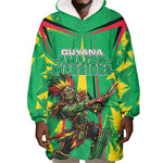Personalized Guyana Cricket Wearable Blanket Hoodie Amazon Warriors Tribal Mascot Sports