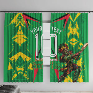 Personalized Guyana Cricket Window Curtain Amazon Warriors Tribal Mascot Sports
