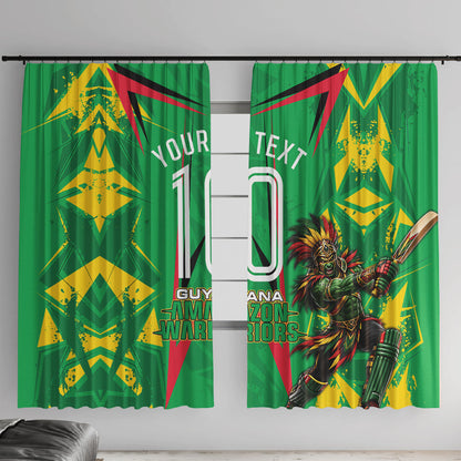 Personalized Guyana Cricket Window Curtain Amazon Warriors Tribal Mascot Sports