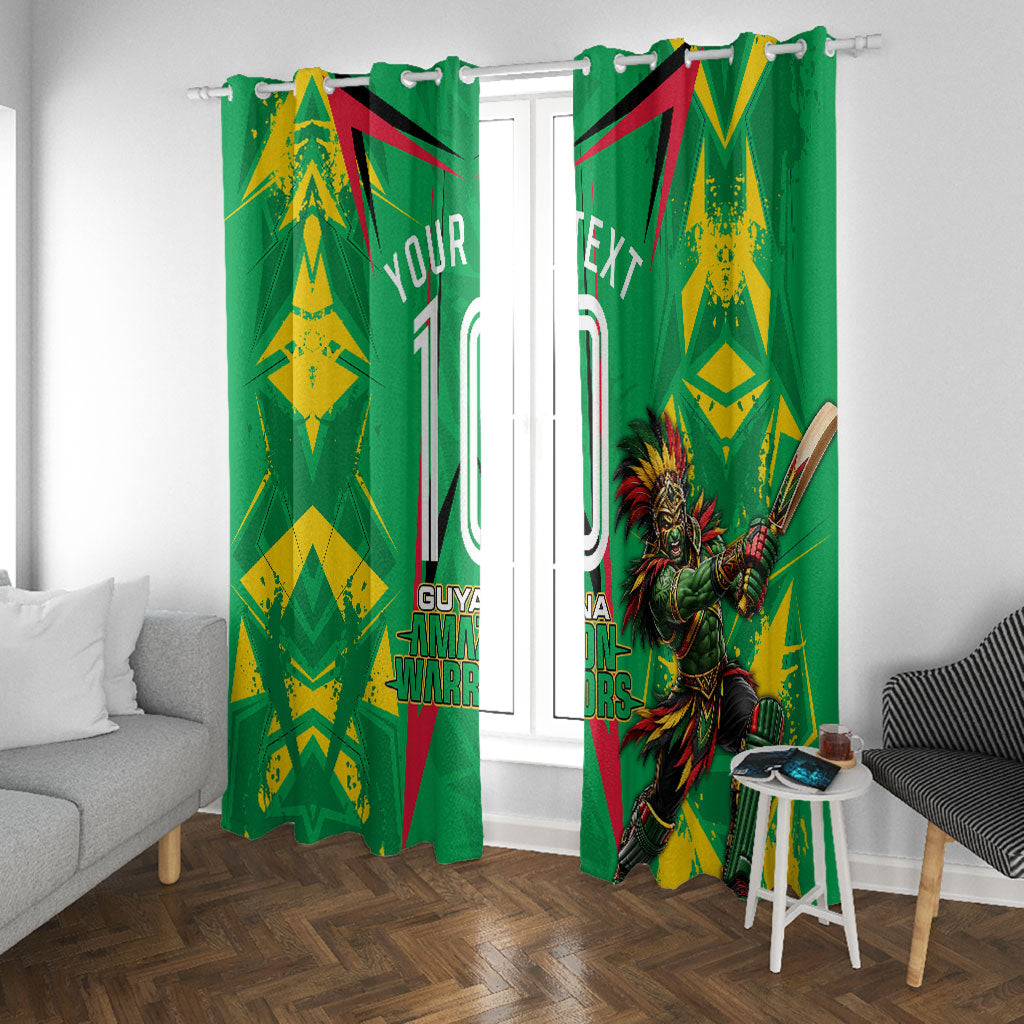 Personalized Guyana Cricket Window Curtain Amazon Warriors Tribal Mascot Sports
