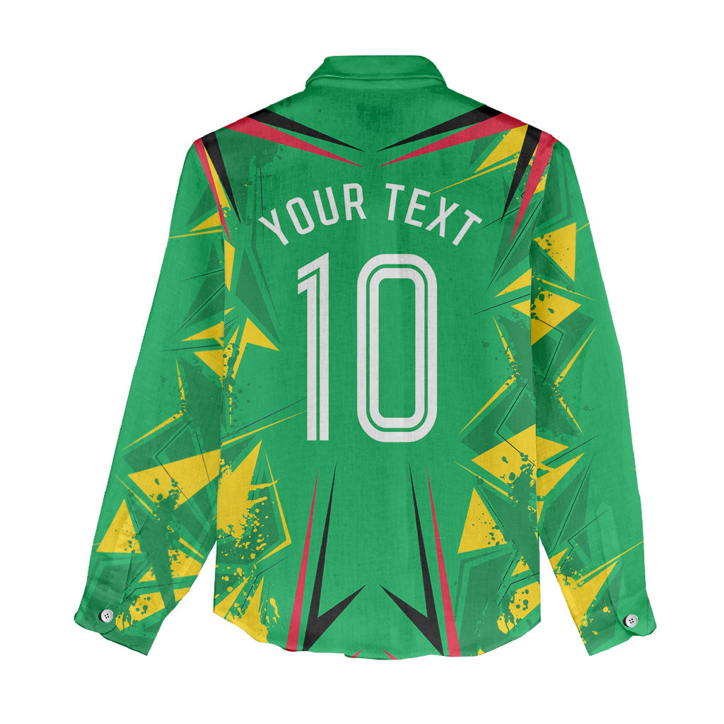 Personalized Guyana Cricket Women Casual Shirt Amazon Warriors Tribal Mascot Sports