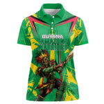 Personalized Guyana Cricket Women Polo Shirt Amazon Warriors Tribal Mascot Sports