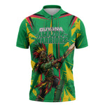 Personalized Guyana Cricket Zipper Polo Shirt Amazon Warriors Tribal Mascot Sports