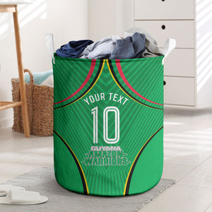 Personalized Guyana Cricket Amazon Warriors Laundry Basket Modern Geometric Sports Fan