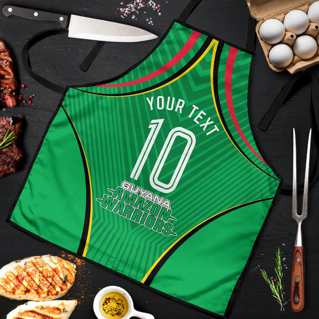 Personalized Guyana Cricket Amazon Warriors Apron Modern Geometric Sports Fan
