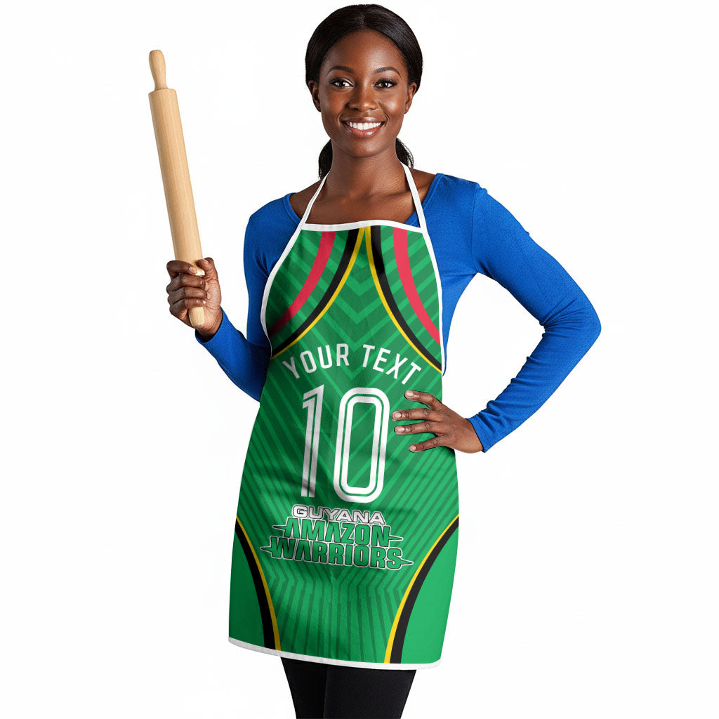 Personalized Guyana Cricket Amazon Warriors Apron Modern Geometric Sports Fan