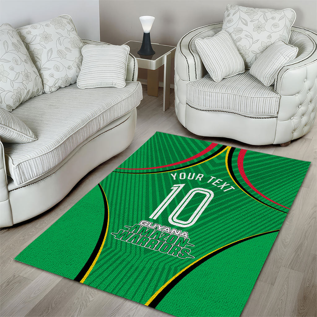 Personalized Guyana Cricket Amazon Warriors Area Rug Modern Geometric Sports Fan
