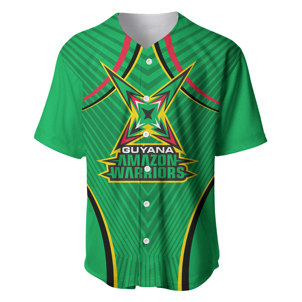 Personalized Guyana Cricket Amazon Warriors Baseball Jersey Modern Geometric Sports Fan