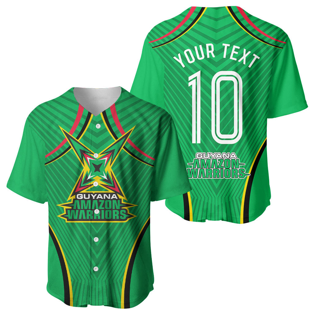 Personalized Guyana Cricket Amazon Warriors Baseball Jersey Modern Geometric Sports Fan