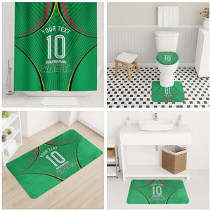 Personalized Guyana Cricket Amazon Warriors Bathroom Set Modern Geometric Sports Fan