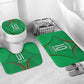 Personalized Guyana Cricket Amazon Warriors Bathroom Set Modern Geometric Sports Fan