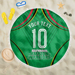 Personalized Guyana Cricket Amazon Warriors Beach Blanket Modern Geometric Sports Fan