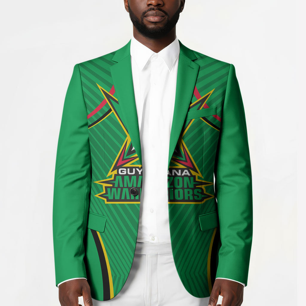 Personalized Guyana Cricket Amazon Warriors Blazer Modern Geometric Sports Fan