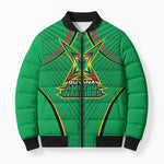 Personalized Guyana Cricket Amazon Warriors Bomber Puffer Jacket Modern Geometric Sports Fan