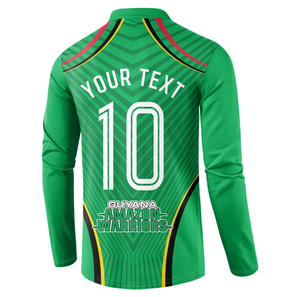 Personalized Guyana Cricket Amazon Warriors Button Sweatshirt Modern Geometric Sports Fan