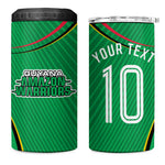 Personalized Guyana Cricket Amazon Warriors 4 in 1 Can Cooler Tumbler Modern Geometric Sports Fan