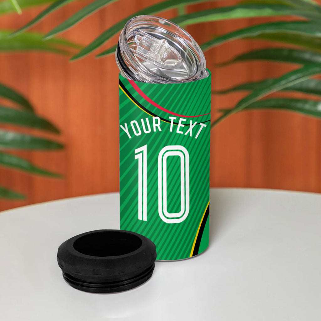 Personalized Guyana Cricket Amazon Warriors 4 in 1 Can Cooler Tumbler Modern Geometric Sports Fan