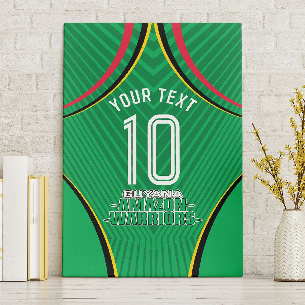Personalized Guyana Cricket Amazon Warriors Canvas Wall Art Modern Geometric Sports Fan