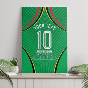 Personalized Guyana Cricket Amazon Warriors Canvas Wall Art Modern Geometric Sports Fan