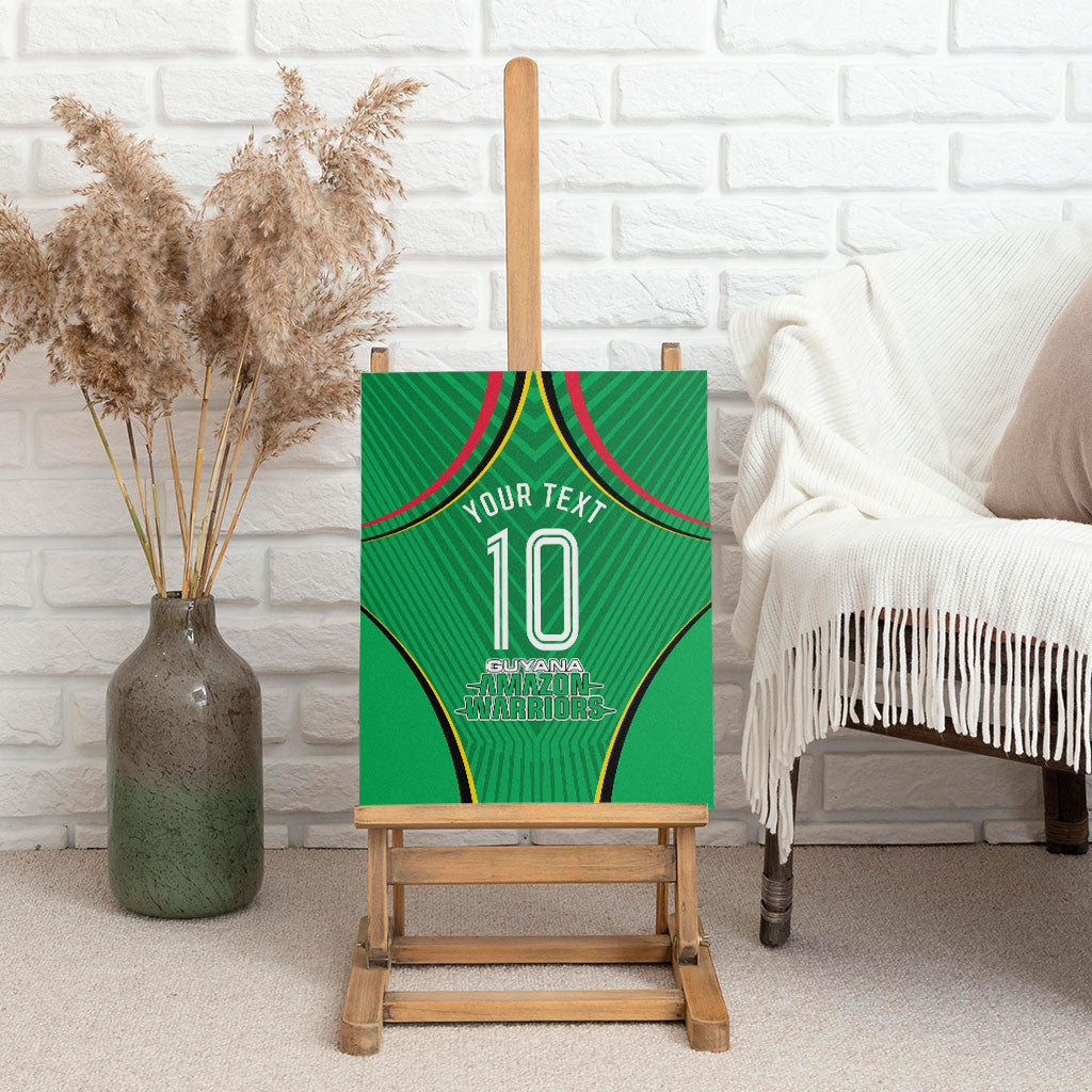 Personalized Guyana Cricket Amazon Warriors Canvas Wall Art Modern Geometric Sports Fan