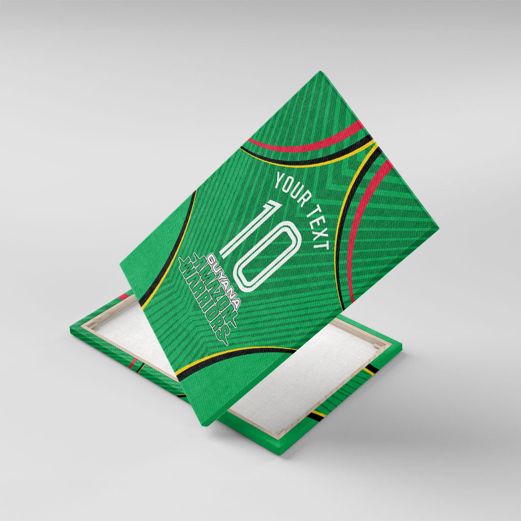 Personalized Guyana Cricket Amazon Warriors Canvas Wall Art Modern Geometric Sports Fan