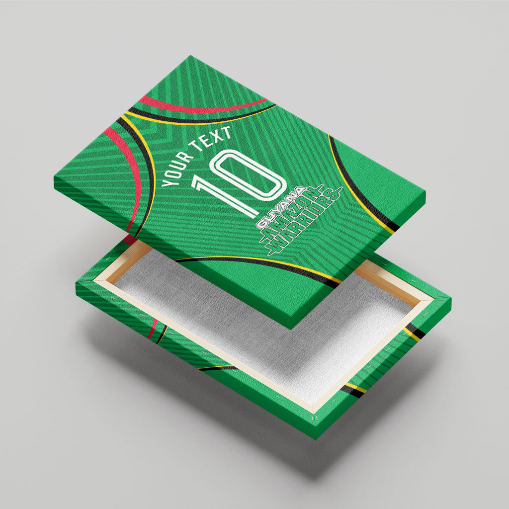 Personalized Guyana Cricket Amazon Warriors Canvas Wall Art Modern Geometric Sports Fan