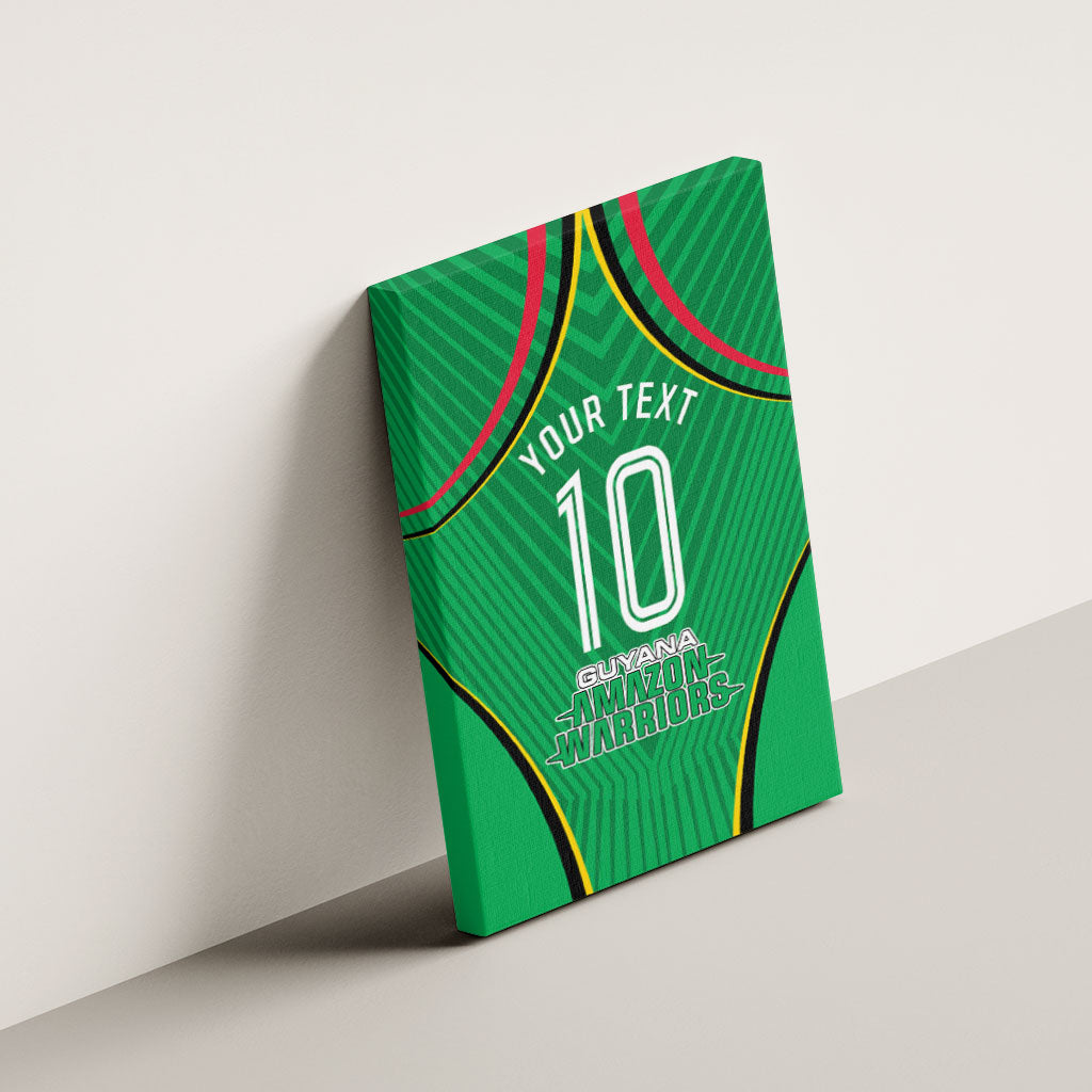 Personalized Guyana Cricket Amazon Warriors Canvas Wall Art Modern Geometric Sports Fan